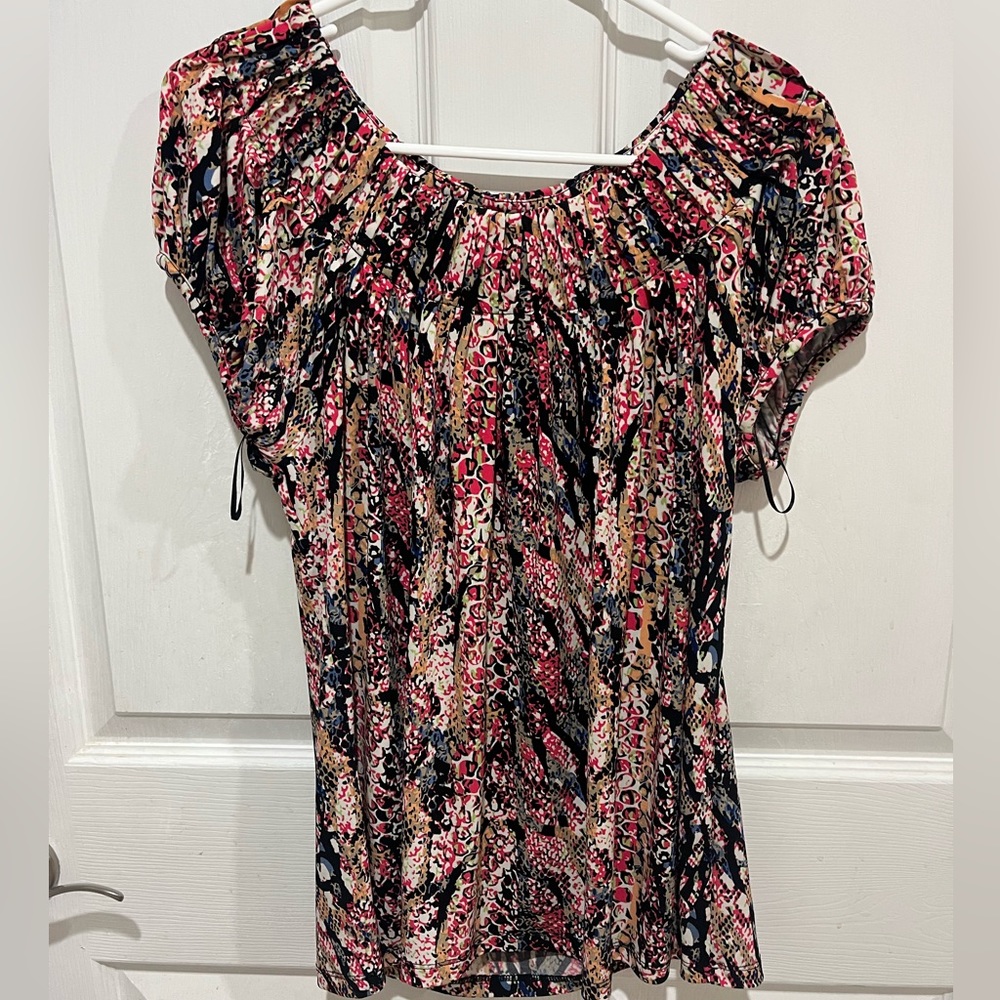 Women’s Colorful Printed Dress Top Size Large